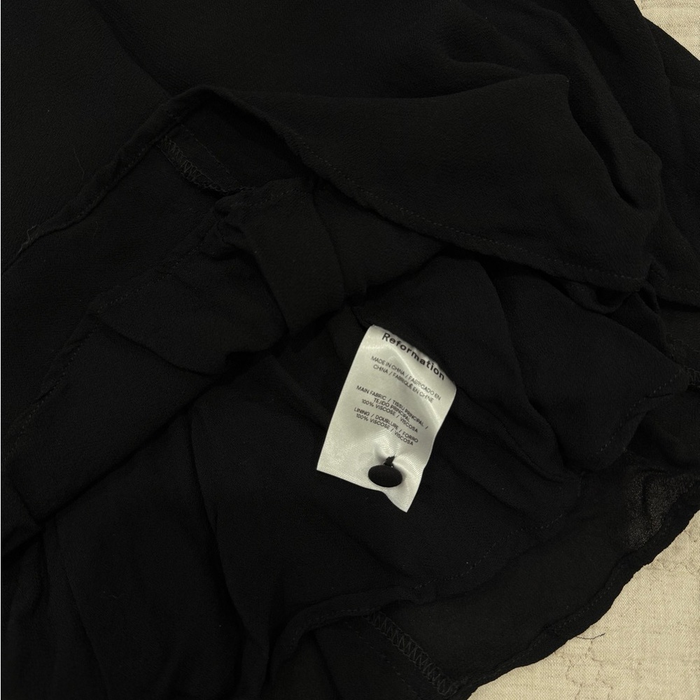 Reformation Aylani Dress Black - Size 6 - Picture 3 of 6